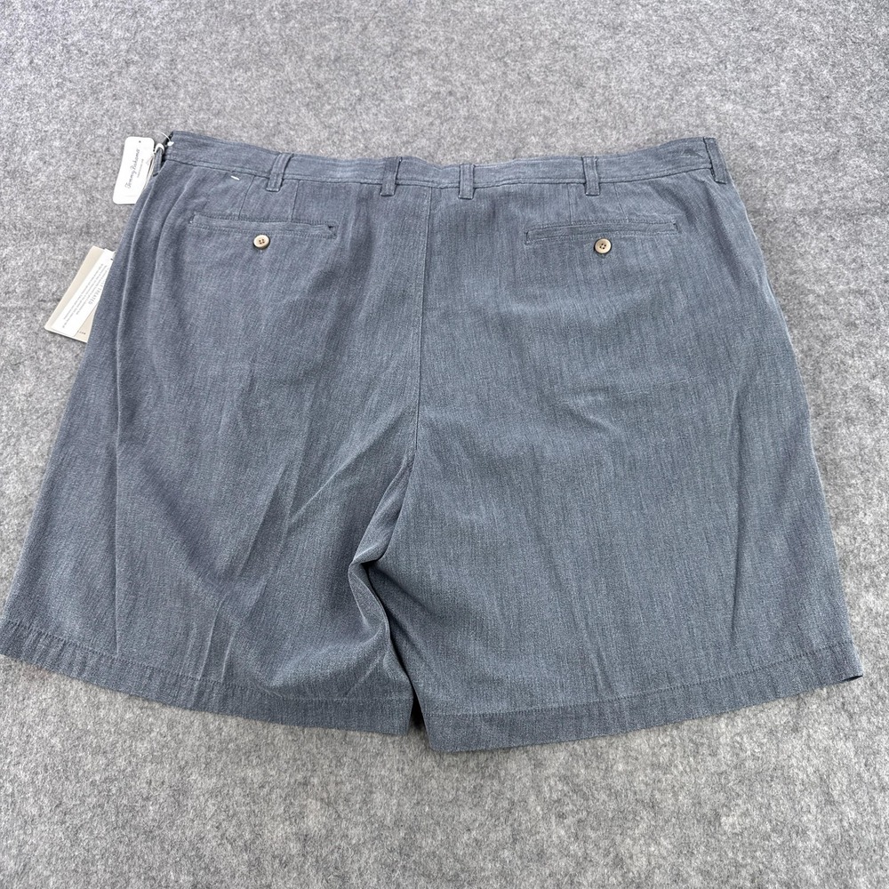 Tommy Bahama Shorts Mens 48 Ink Blue Havana Herringbone 2 Pleat Silk Blend - Picture 7 of 15